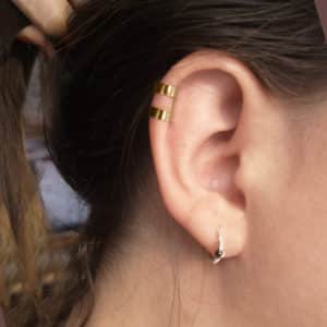 Mini earcuff doble oro